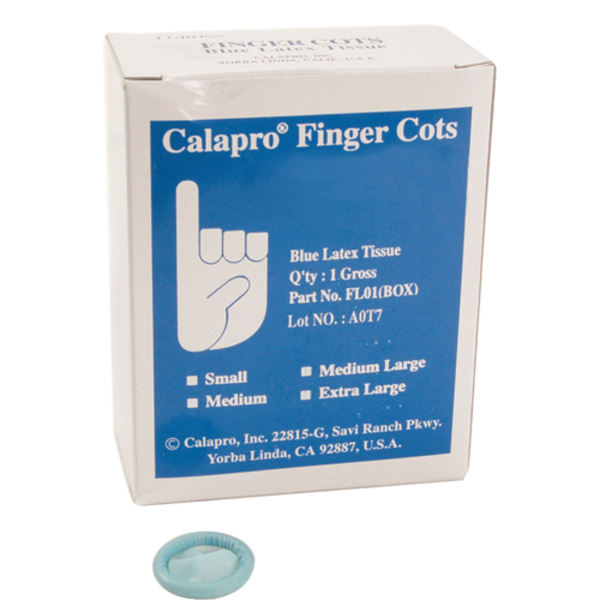 Allpoints Fingercots, Blue , Med, 144 Count 2801643